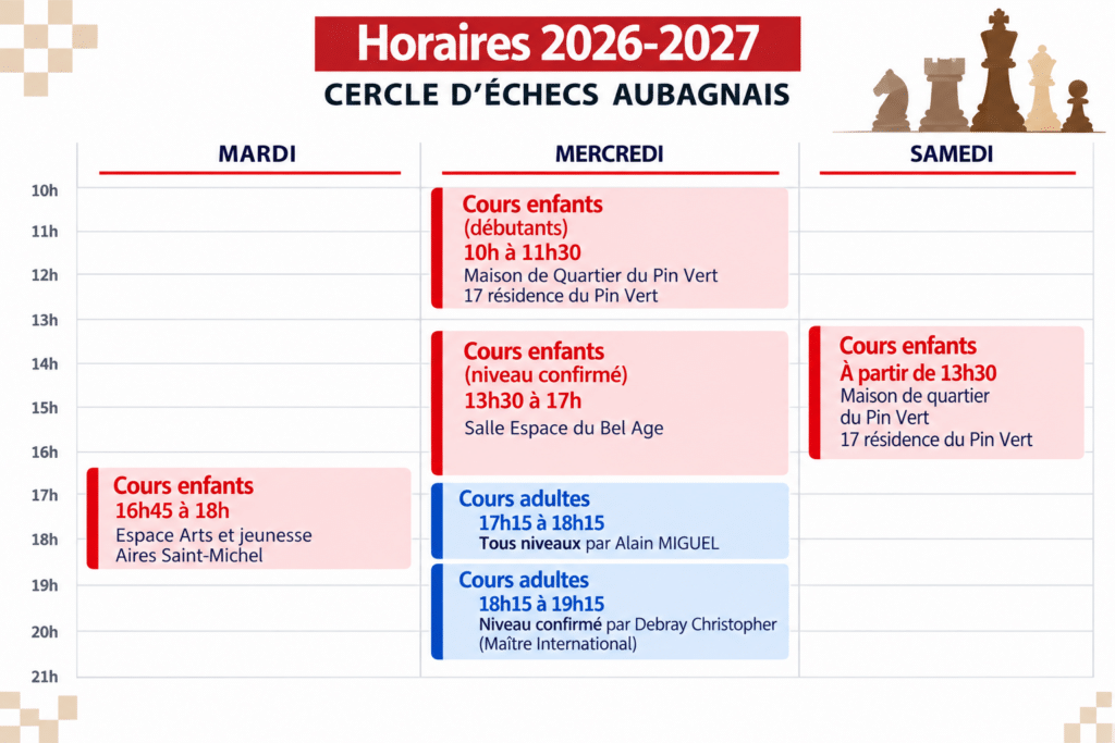 Horaires CEA 2026 2027